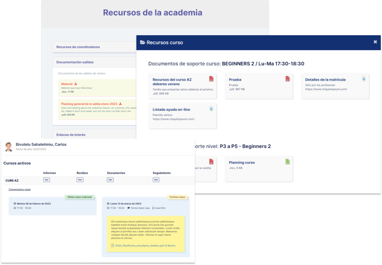 Comparte archivos en el área de familias