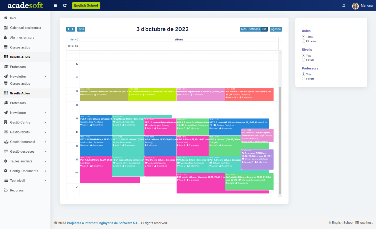 Calendario de clases