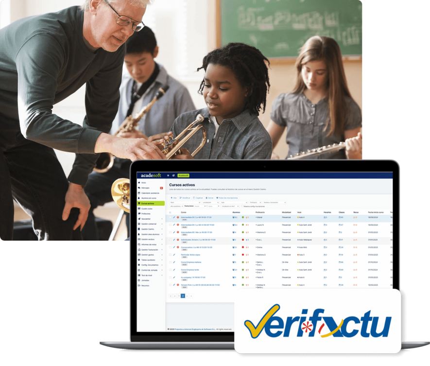 Plataforma de gestió per a Acadèmies de Música